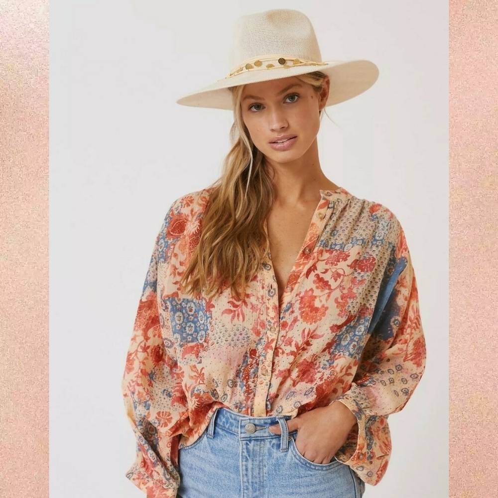 Anthropologie Pilcro Batwing Button Down Blouse